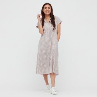 ユニクロ(UNIQLO)のユニクロ　レーヨンローンフレアワンピース(ロングワンピース/マキシワンピース)