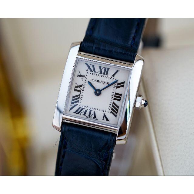 Cartier(カルティエ)の美品 カルティエ タンク フランセーズ 18KWG 無垢 ローマン SM  レディースのファッション小物(腕時計)の商品写真