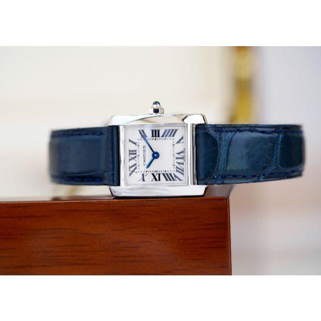 Cartier(カルティエ)の美品 カルティエ タンク フランセーズ 18KWG 無垢 ローマン SM  レディースのファッション小物(腕時計)の商品写真