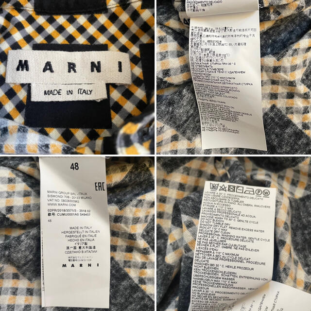 Marni(マルニ)のMARNI マルニ　チェックシャツ　イエロー　サイズ48 メンズのトップス(シャツ)の商品写真