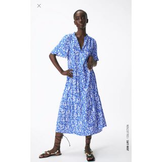 ザラ(ZARA)のザラ ZARA フラワープリント フレアワンピース(ロングワンピース/マキシワンピース)