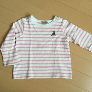 ミキハウス(mikihouse)のサラサララ様専用☆ミキハウス ピンクボーダーロンT size90(Tシャツ/カットソー)