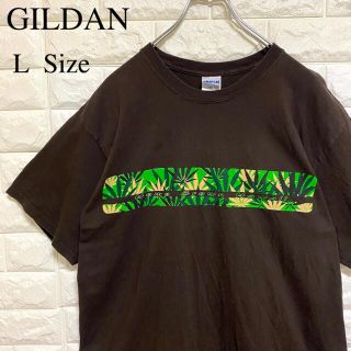 ギルタン(GILDAN)のGILDAN 半袖 Tシャツ 大麻 リーフ ダークブラウン L(Tシャツ/カットソー(半袖/袖なし))