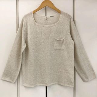 マーガレットハウエル(MARGARET HOWELL)の美品 MARGARET HOWELL リネン/ウール ニット トップス(フリー)(ニット/セーター)