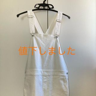 ミューカ(mjuka)の【おっかぁ様専用】オーバーオール　サロペット　ミューカ　白(サロペット/オーバーオール)