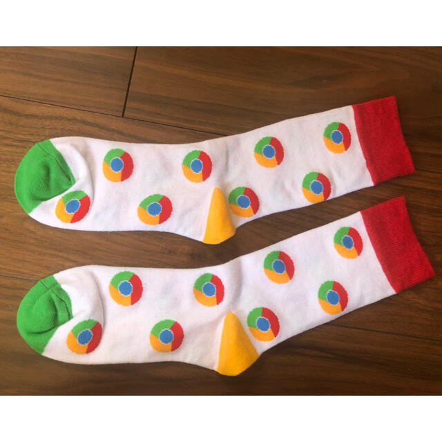 Google(グーグル)のgoogle crome ノベルティー　靴下　 メンズのレッグウェア(ソックス)の商品写真