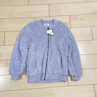 マックハウス(Mac-House)のnavy リブ付ボアブルゾン キッズ 160 女の子 子供服 値下げ(ジャケット/上着)