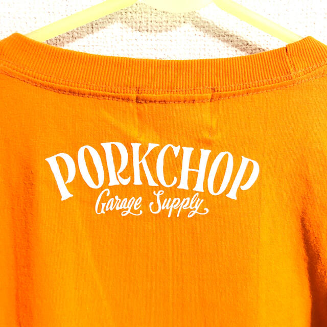 PORKCHOP PORK FRONT S/S TEE XLサイズ オレンジ メンズのトップス(Tシャツ/カットソー(半袖/袖なし))の商品写真