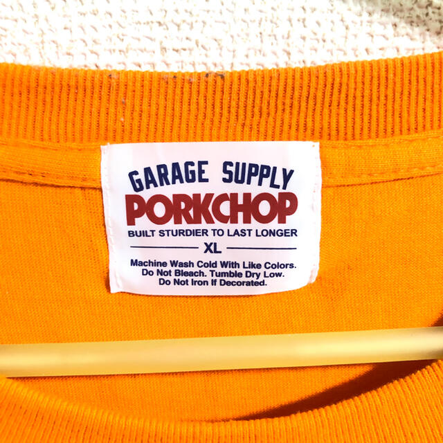 PORKCHOP PORK FRONT S/S TEE XLサイズ オレンジ メンズのトップス(Tシャツ/カットソー(半袖/袖なし))の商品写真