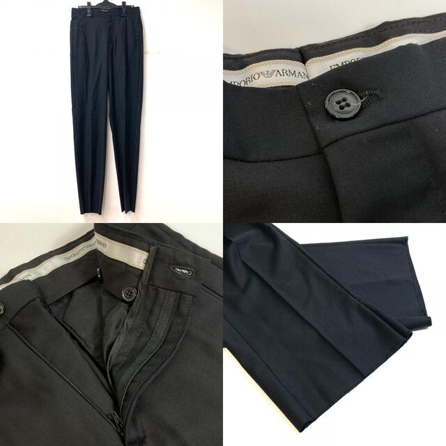 Emporio Armani(エンポリオアルマーニ)のエンポリオ・アルマーニ Emporio Armani ナポリライン ジャケット パンツ スーツ ブラック 美品 メンズのスーツ(その他)の商品写真