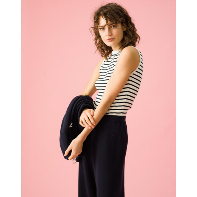 AURALEE オーラリー Giza Boat Neck Sleeveless - カットソー(半袖/袖なし)