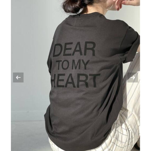 ★美品★Spick&Span★DEAR HEARTバックロゴT グレー