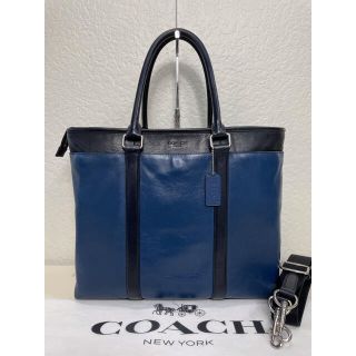 コーチ(COACH)の格安　定価10万　コーチ ビジネス　ショルダー　バッグ　レザー　トート　メンテ済(ビジネスバッグ)