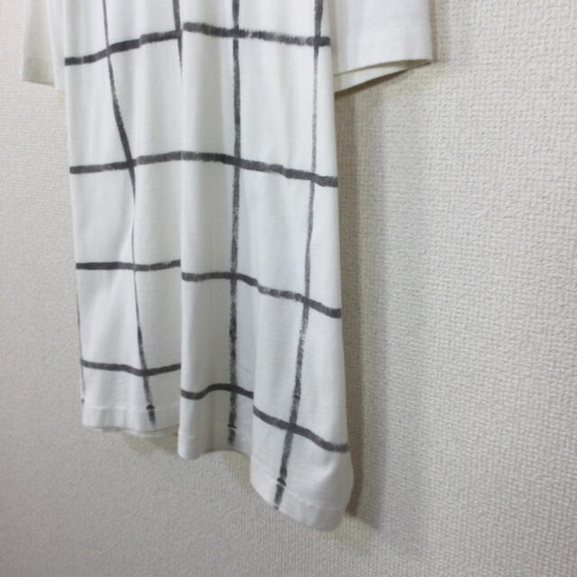 ISSEY MIYAKE(イッセイミヤケ)のイッセイミヤケ/ISSEY MIYAKE Tシャツ　格子チェック柄　カットソー メンズのトップス(Tシャツ/カットソー(半袖/袖なし))の商品写真