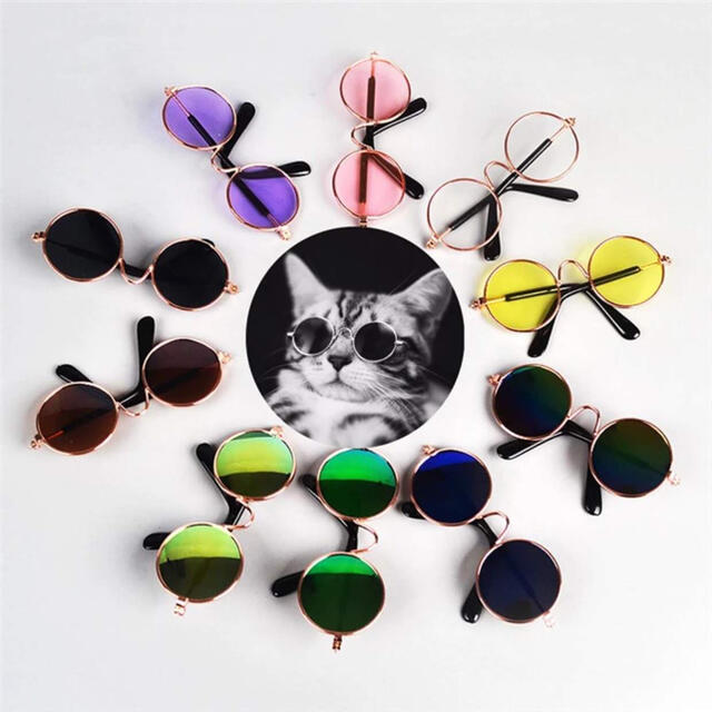 k91【新品】猫 犬 うさぎ サングラス メガネ 眼鏡 コスプレ ブライス その他のペット用品(猫)の商品写真