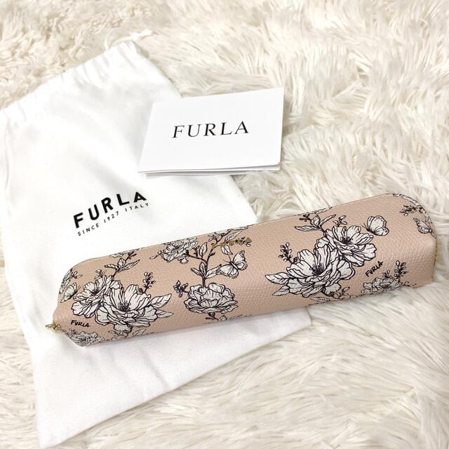 フルラ ペンケース バビロン レザー 花柄 FURLA￥11000 - ペンケース/筆箱