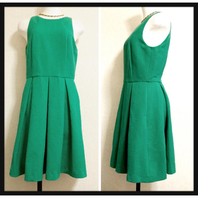 ꒰未使用✨ZARA BASIC꒱ワンピース 緑 ドレス シンプル 大人可愛い
