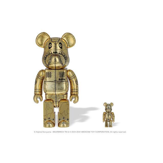 エンタメ/ホビーBE@RBRICK SORAYAMA  BAPE 100％ 400％ GOLD