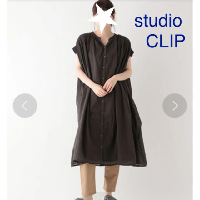 STUDIO CLIP(スタディオクリップ)のstudio CLIP ボイルスキッパーフレンチスリーブワンピース レディースのワンピース(ひざ丈ワンピース)の商品写真