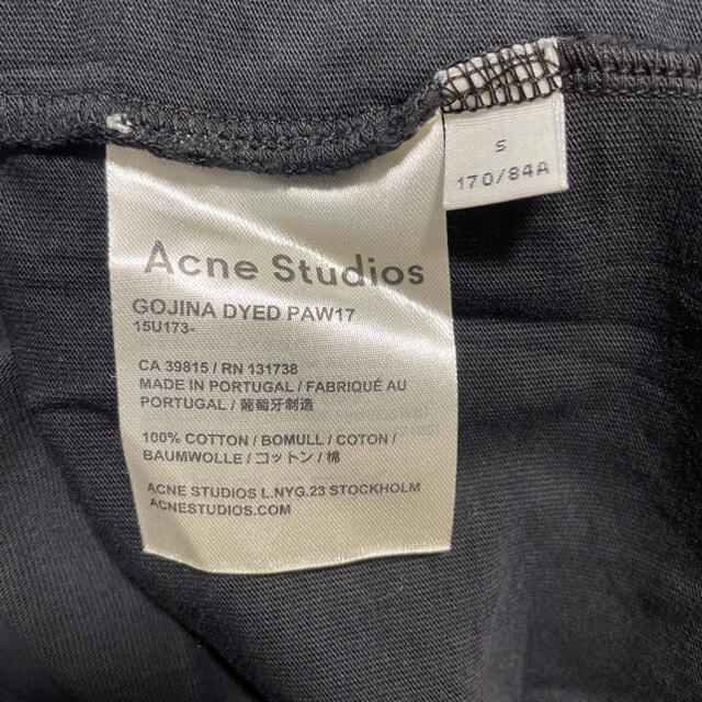 ACNE(アクネ)の【ksy様専用】アクネ Acne GOJINA DYED Tシャツ 黒 レディースのトップス(Tシャツ(半袖/袖なし))の商品写真