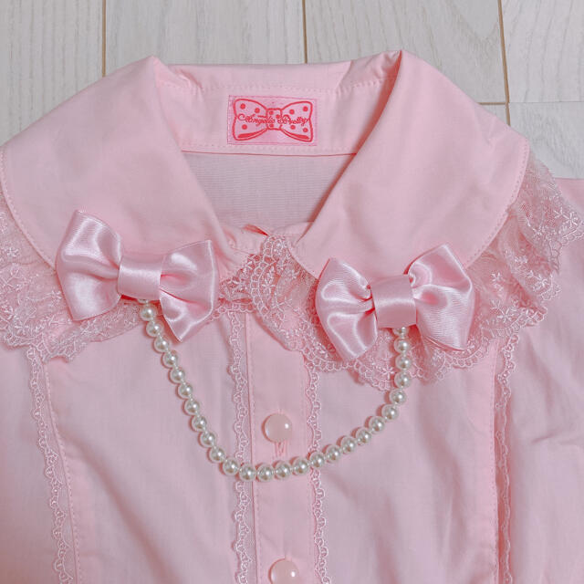 Angelic Pretty リボンパール トップス シャツ ブラウス(七分 長袖