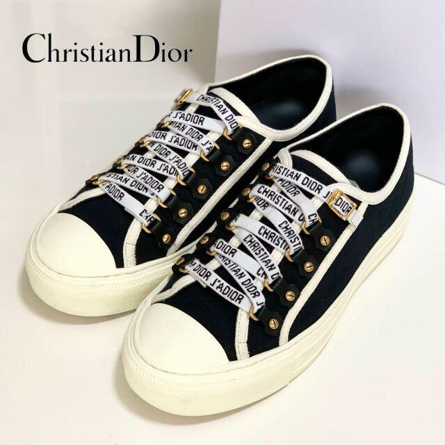 新品同様 Christian Dior スニーカー ロゴ キャンバス j'adior クリスチャンディオール 2713 - スニーカー