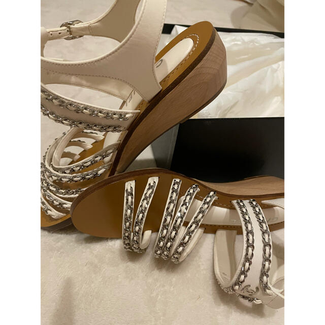 CHANEL - 美品 シャネル チェーン サンダル 37の通販 by wap CHANEL - 美品 シャネル チェーン サンダル 37の通販 by wap