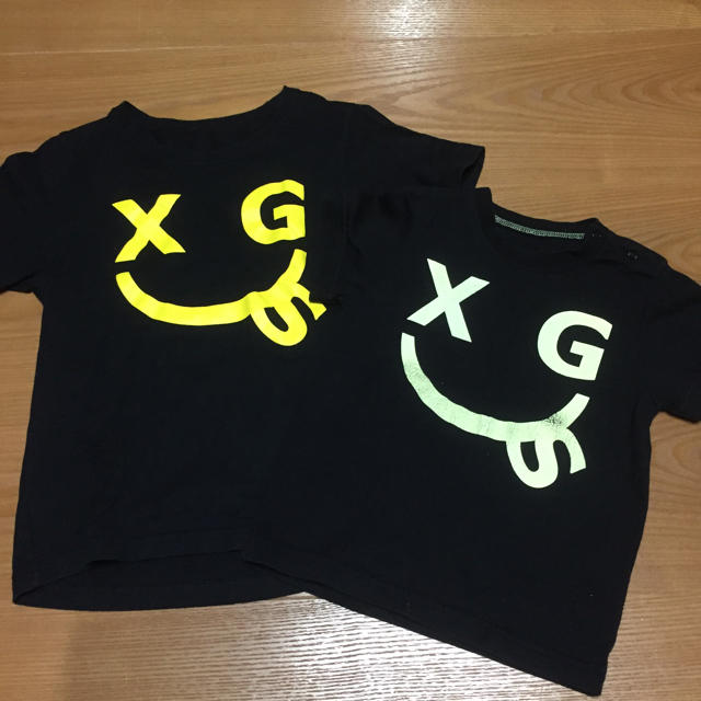 X-girl(エックスガール)のX-girl90&130Tシャツセット おそろい キッズ/ベビー/マタニティのキッズ服女の子用(90cm~)(Tシャツ/カットソー)の商品写真