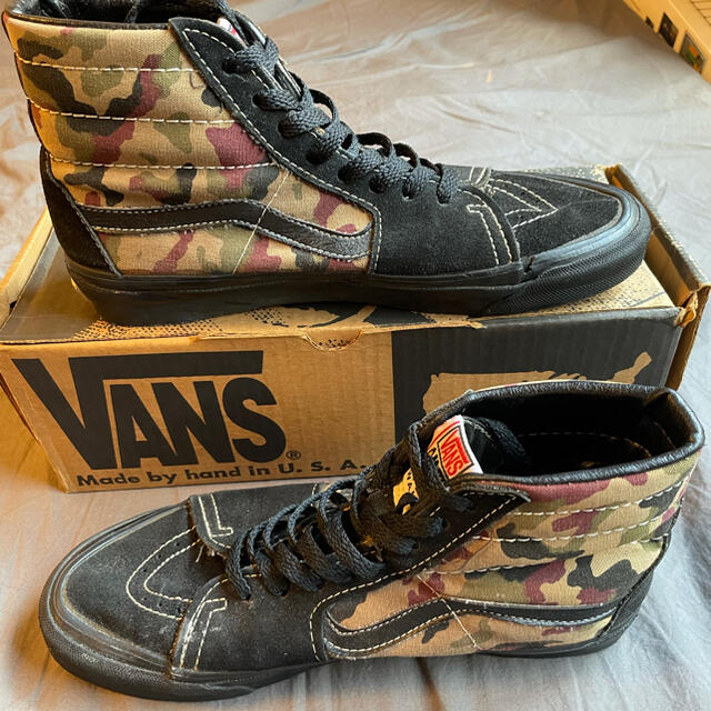 VANS(ヴァンズ)の10 VANS 90s Made in USA sk8 hi top カモフラ メンズの靴/シューズ(スニーカー)の商品写真