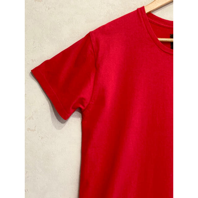 YAECA(ヤエカ)のISLAND KNIT WORKS 半袖 カットソー Tシャツ 切替 red レディースのトップス(Tシャツ(半袖/袖なし))の商品写真