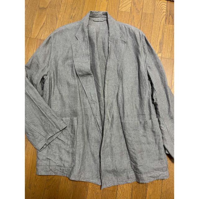 KhakiGreyサイズ最終　blurhms Wash Linen Cardigan Jacket