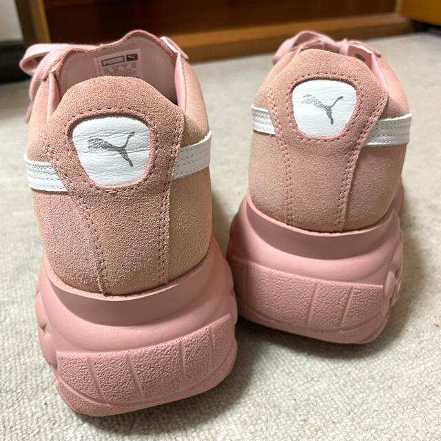 希少 PUMA 厚底スニーカー ピンク