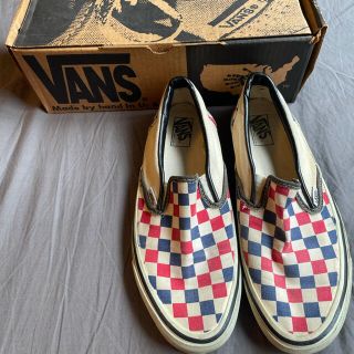 ヴァンズ(VANS)のVANS 90s Made in USA SLIP ON Checker トリコ(スニーカー)