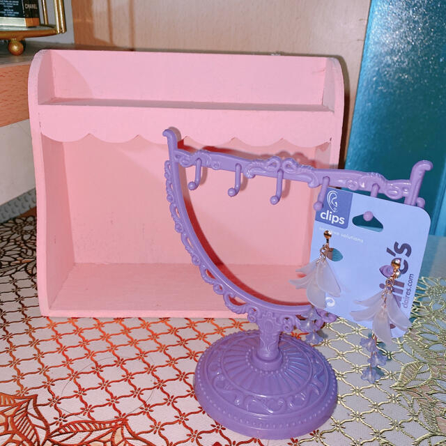 シェルフ&アクセサリースタンド♡ ハンドメイドのインテリア/家具(インテリア雑貨)の商品写真