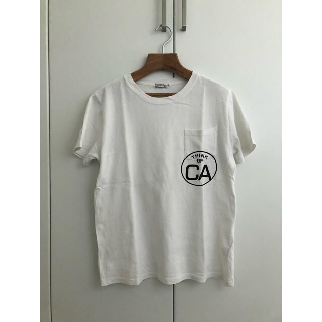 Ciaopanic(チャオパニック)のチャオパニック コラボTシャツ ポケットTシャツ M 白 CA ヘビーウェイト メンズのトップス(Tシャツ/カットソー(半袖/袖なし))の商品写真