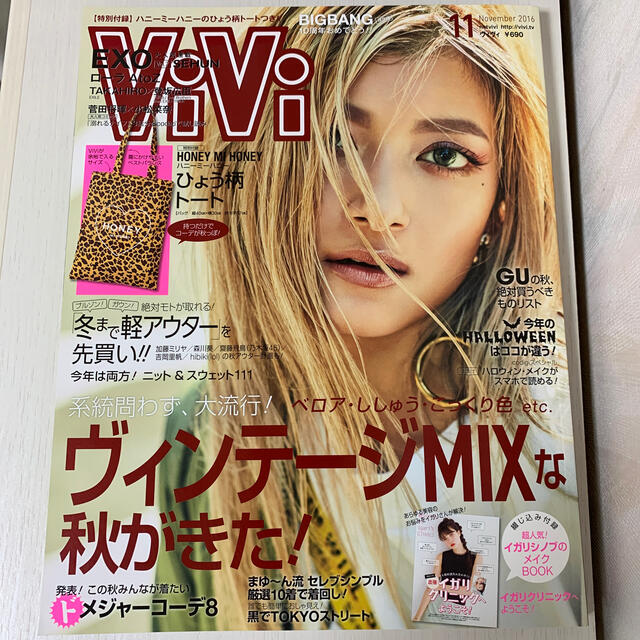ViVi (ヴィヴィ) 2016年 11月号 エンタメ/ホビーの雑誌(その他)の商品写真