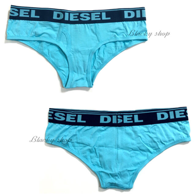 DIESEL(ディーゼル)の【未使用】DIESEL ディーゼル ショーツ M 3枚セット ピンク 水色 黒 レディースの下着/アンダーウェア(ショーツ)の商品写真