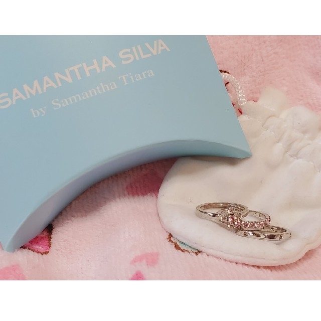 Samantha Silva(サマンサシルヴァ)の値下げ サマンサシルヴァ💗3連リング ピンクハート 姫系 Samantha レディースのアクセサリー(リング(指輪))の商品写真