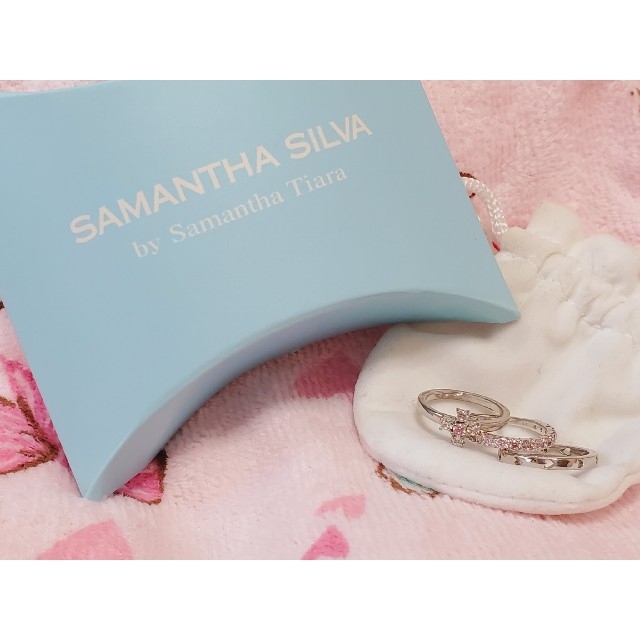 Samantha Silva(サマンサシルヴァ)の値下げ サマンサシルヴァ💗3連リング ピンクハート 姫系 Samantha レディースのアクセサリー(リング(指輪))の商品写真