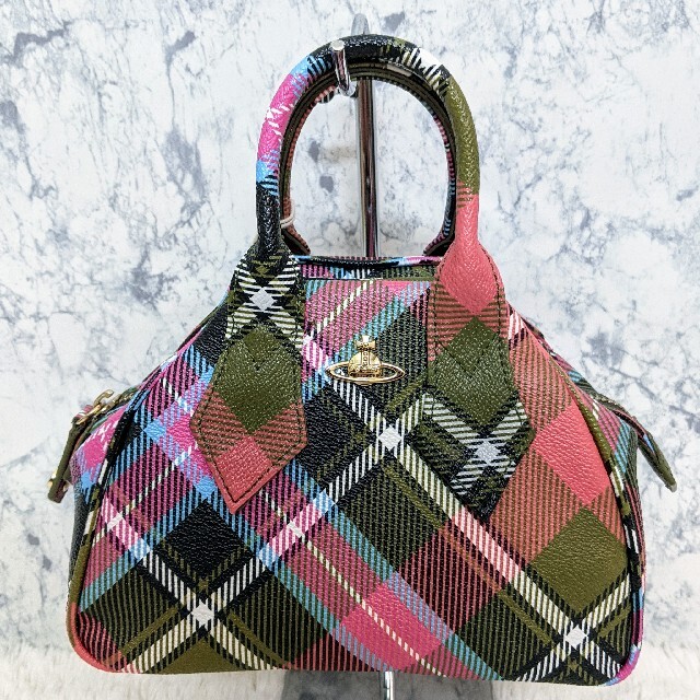 Vivienne Westwood(ヴィヴィアンウエストウッド)の【タグ付き新品】ヴィヴィアンウエストウッド ヤスミンバッグ ダービーチェック レディースのバッグ(ハンドバッグ)の商品写真