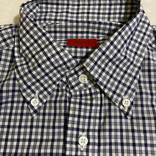 ISAIA チェック ボタンダウン 定価49500円 新品未使用 6