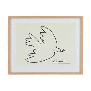 パブロ・ピカソ Dove of Peace ナチュラルフレーム IDEE 無印絵画/タペストリー