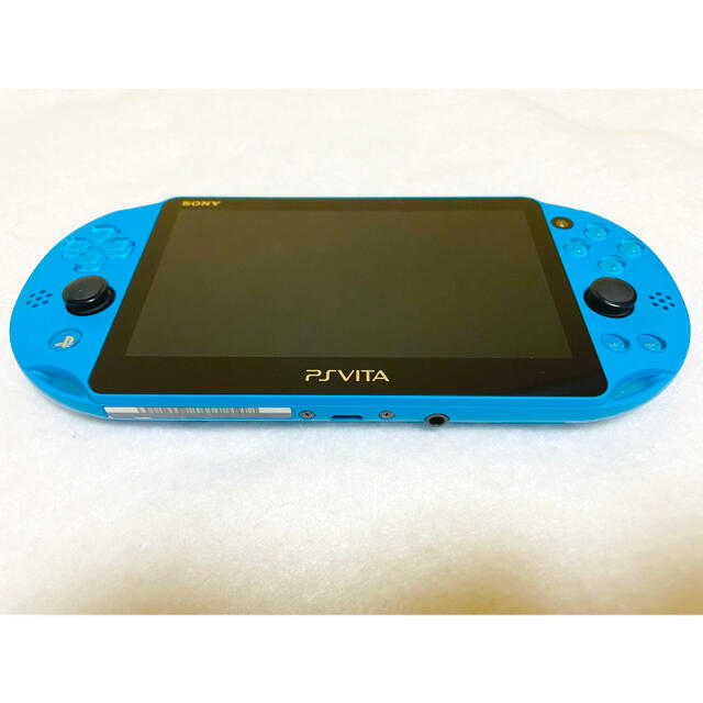 PlayStation Vita(プレイステーションヴィータ)の☆美品☆ PSVita PCH-2000 ZA23 本体 アクアブルー 画面無傷 エンタメ/ホビーのゲームソフト/ゲーム機本体(家庭用ゲーム機本体)の商品写真