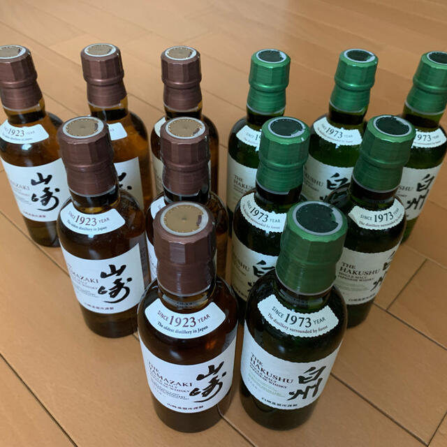 サントリー山崎 白州 ノンビンテージ ミニボトル 各6本 合計12本-