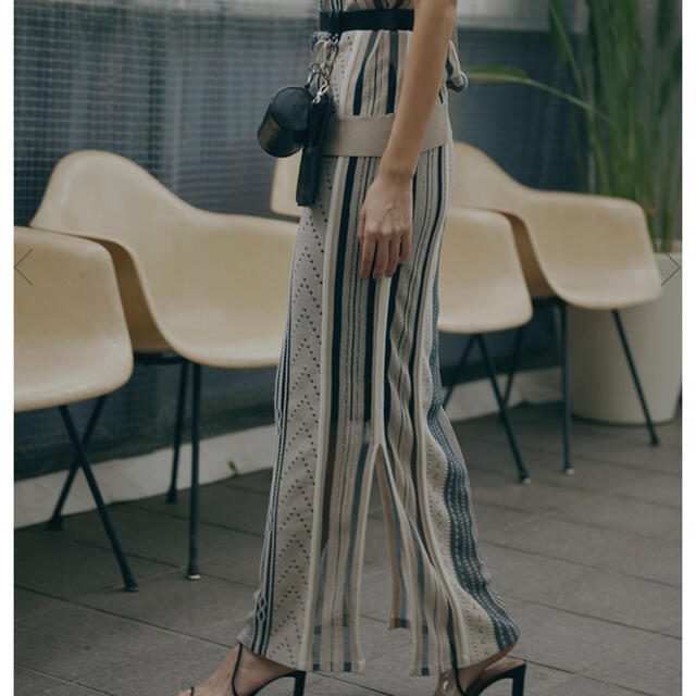 レディースアメリヴィンテージ MEDI SHEER RANDOM STRIPE SKIRT