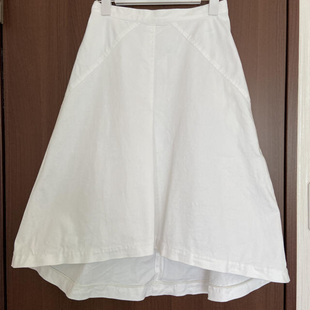 ホメオスタイル 白デニム Aラインスカート