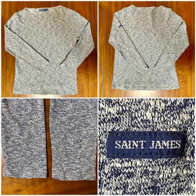 SAINT JAMES(セントジェームス)の【しっかり生地で長年着られるフランス製！】セントジェームズニットトレーナー8部袖 メンズのトップス(ニット/セーター)の商品写真