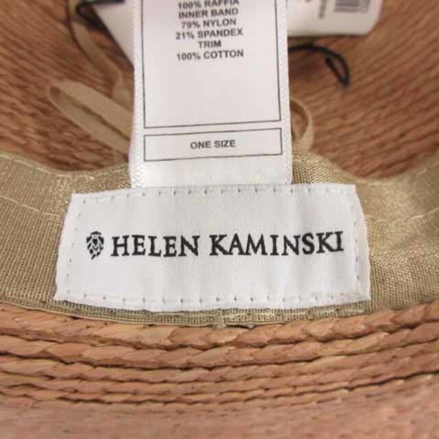ヘレンカミンスキー ARMADA ラフィアハット 帽子 リボン 茶 黒
