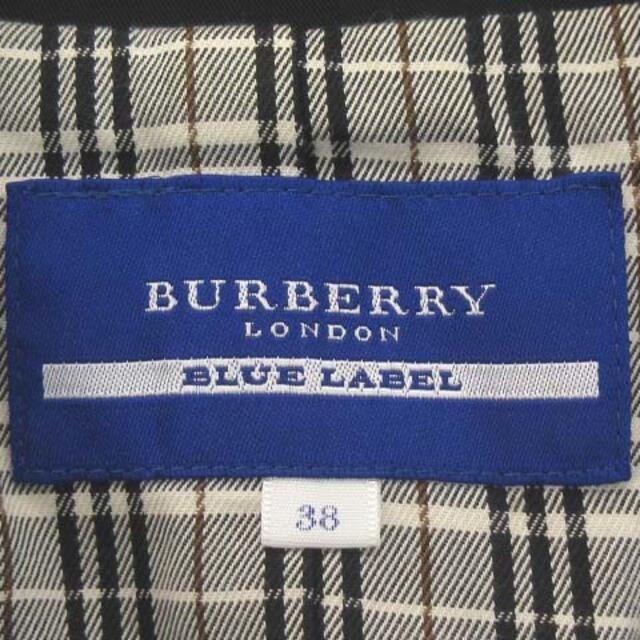 BURBERRY BLUE LABEL(バーバリーブルーレーベル)のバーバリーブルーレーベル テーラード ジャケット 2B ロゴボタン 黒 38 レディースのジャケット/アウター(テーラードジャケット)の商品写真