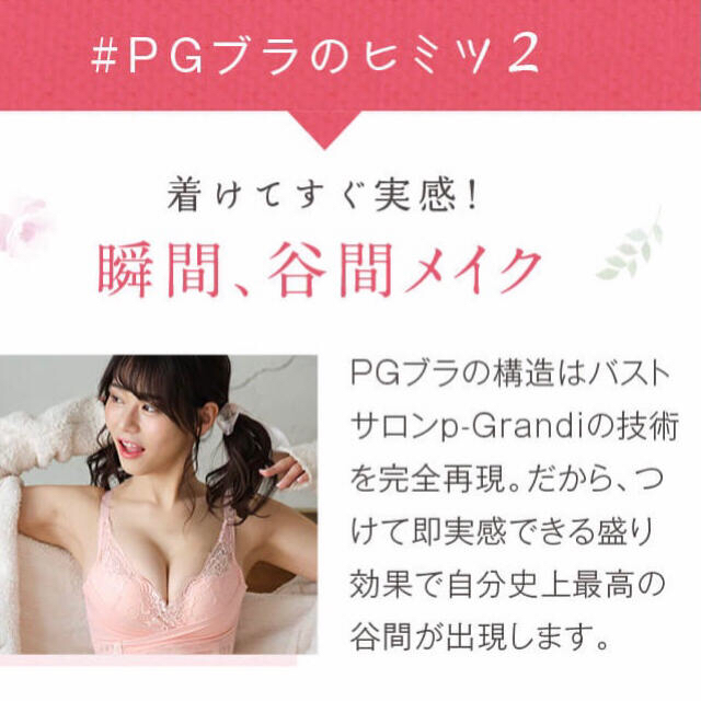 【即発送】PG-Bra PGブラ  Lサイズ ブラック ナイトブラ 補正下着